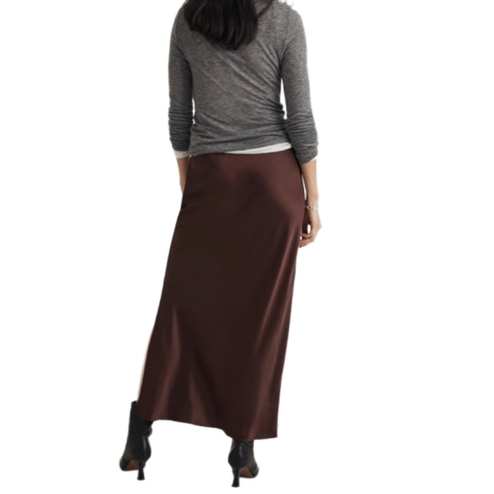 NWT MADEWELL SILKY MAXI SLIP SKIRT SIZE 8 - Picture 3 of 13